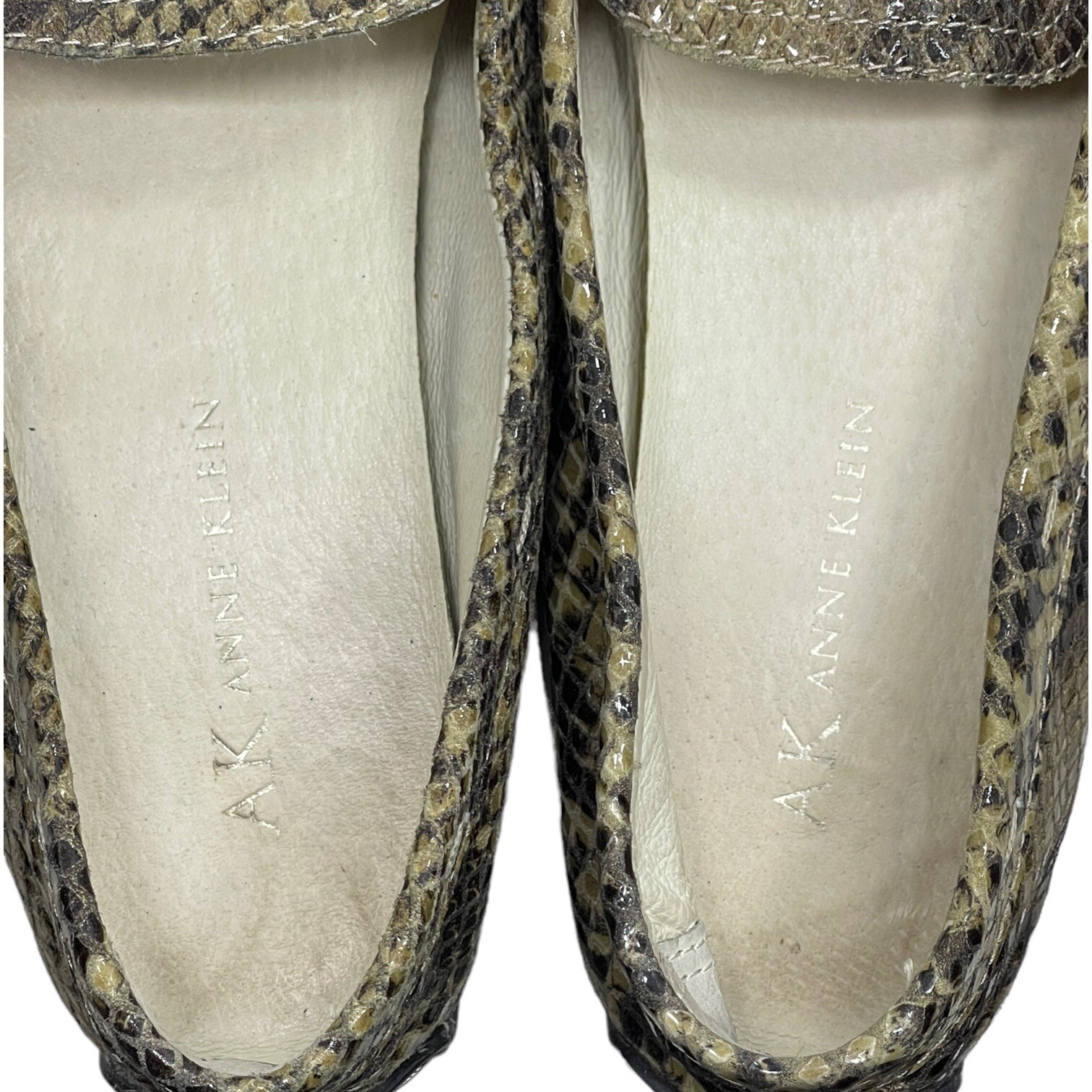 ANNE KLEIN Womens 6.5 Leather Python Loafers Flat… - image 11