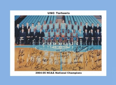 UNC TAR HEELS 2005 NCAA CHAMPION MATTED TEAM PHOTO