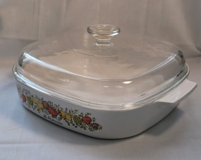 VTG Corning Ware Spice of Life Le Romarin Clear Lid