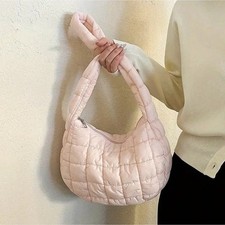 Mini Quilted  Purse with Small capacity shoulder bags Pink