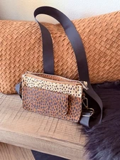 Marley Lilly Cheetah Crossbody Bag With Strap-NEW No Tags 8.5 L X 5 1/4” H