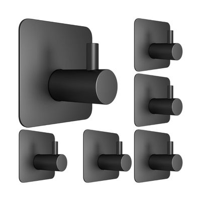 #ad adhesive wall hooks heavy duty waterproof shower towel hooks 6 pack $12.74