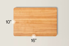 John Boos Chop N Slice Small Maple Wood Edge Grain Cutting Board, 16" X 10" X 1"