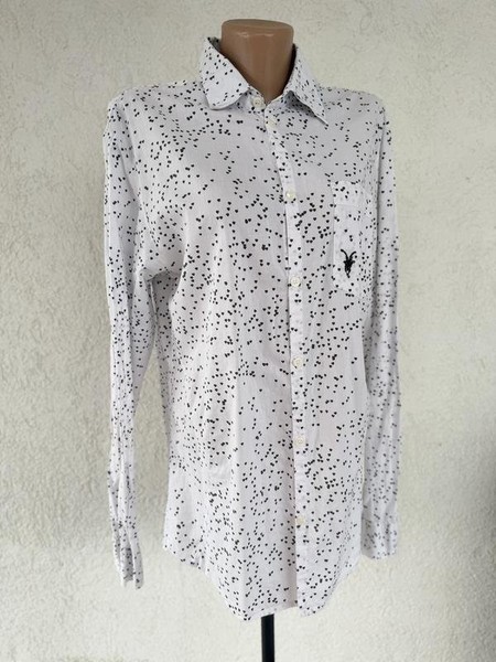 Men AllSaints Shirt White Cotton M