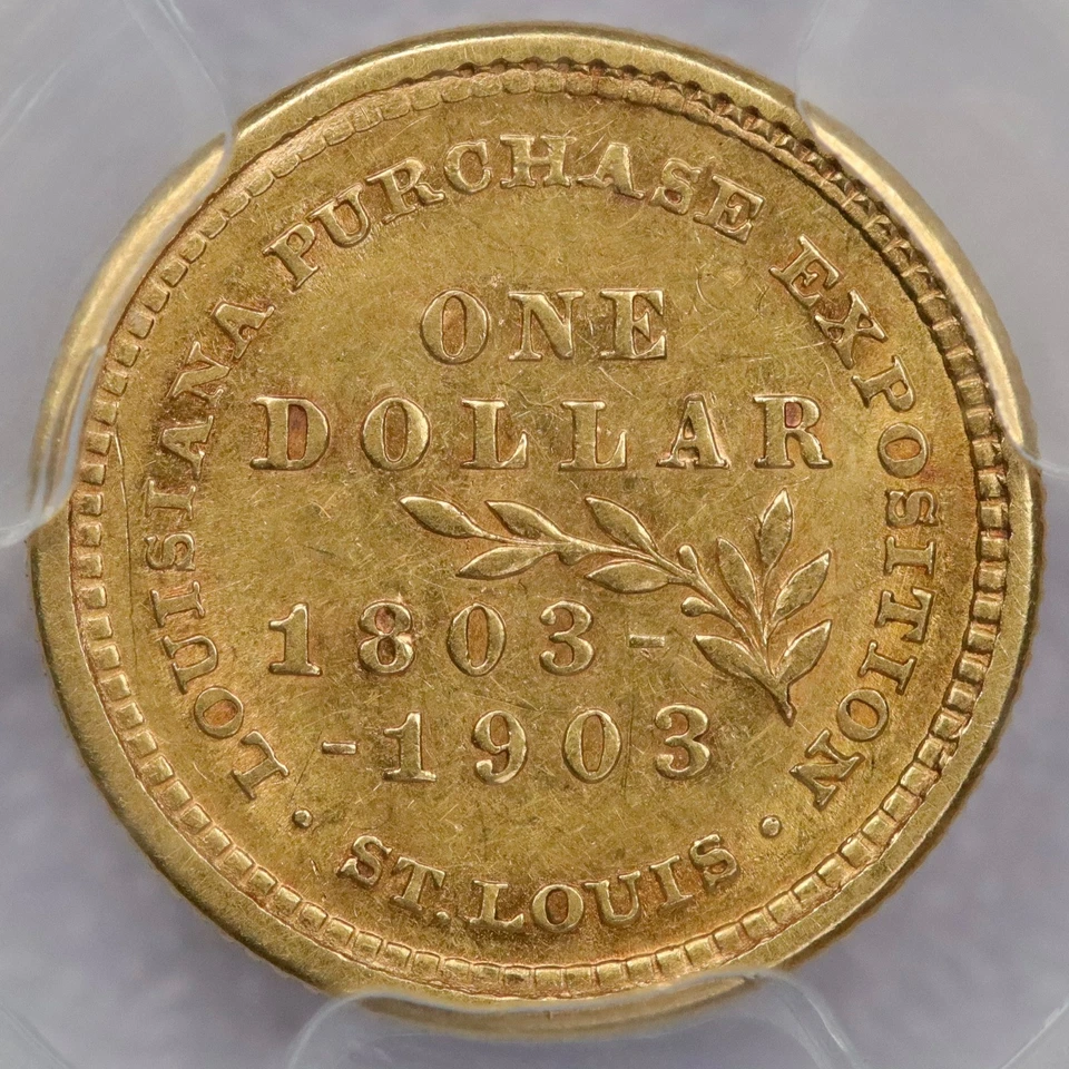 1903 McKinley Louisiana Purchase Commemorative Gold Dollar - PCGS AU 55 - Image 2 of 4