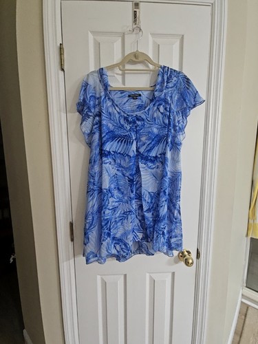 Roz & Ali Blue Tropical Top 2X