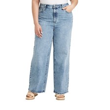 universal Thread Womens High-Rise Wide Leg Jeans 89509712 Medium Wash Blue 30