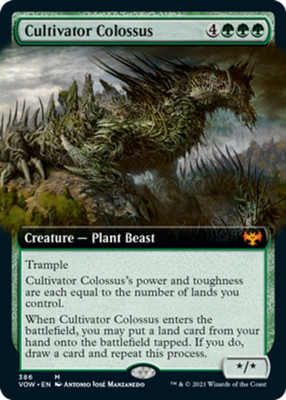 1x Cultivator Colossus - Extended Art Light Play MTG Magic - Kid Icarus -