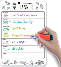 Dry Erase Menu Board for Fridge A4-8.5 X 12 in Weekly Meal Planner Dry Erase Boa