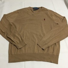 Polo Ralph Lauren Mens XL V-Neck Pullover Sweater Knit Pima Cotton