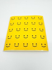 25 Smiley Face Stickers - 1 inch - Single Sheet