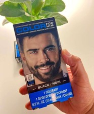 1pk Men's Select Mustache and Beard Hair Color Dye 5 minute Black or Dark Brown