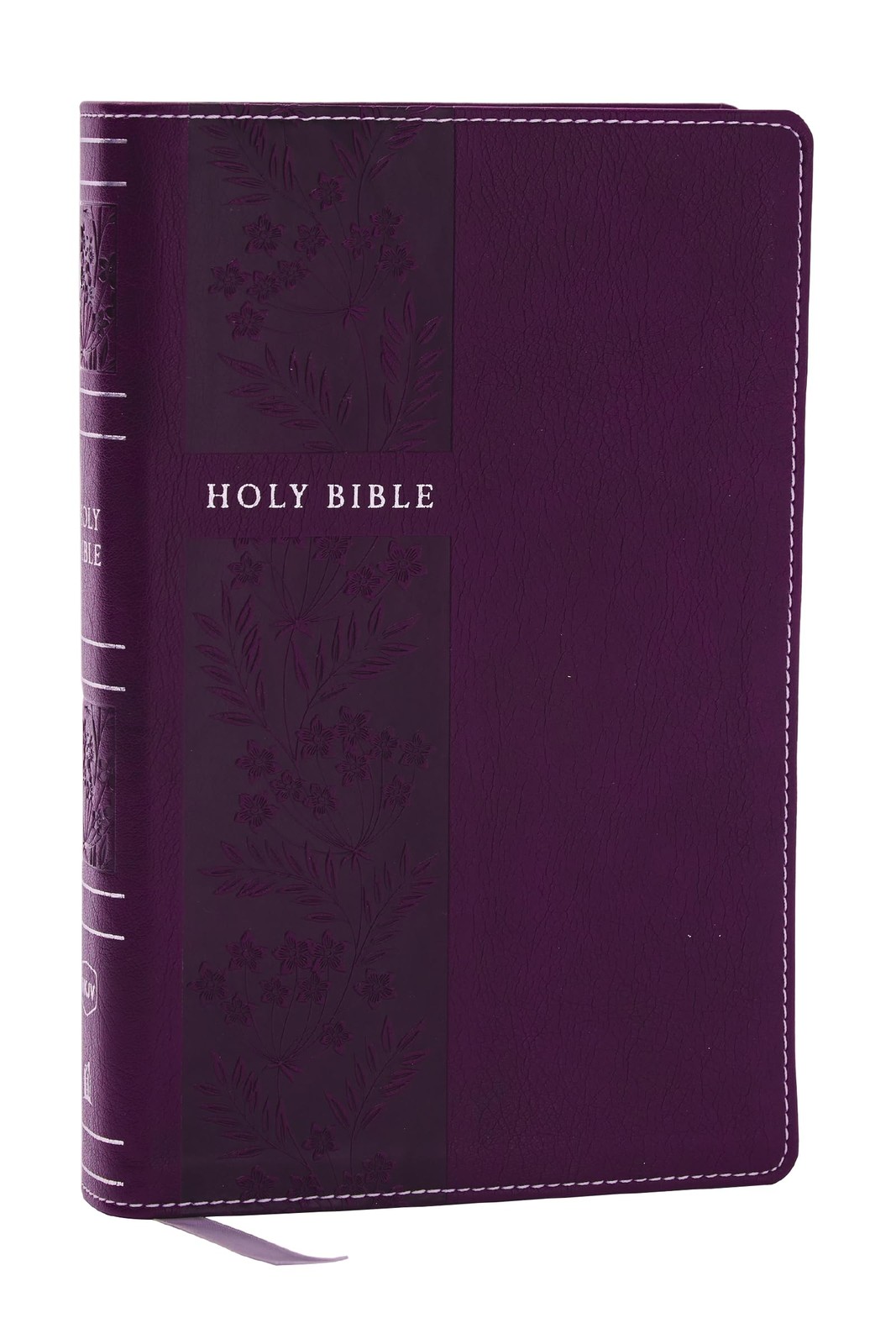 NKJV Personal Size Large Print Bible with 43,000 Cross References, Purple Leath - Image 3