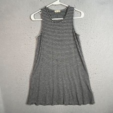 Madewell Womens Size XS Black & Gray Striped Sleeveless Knit Dress