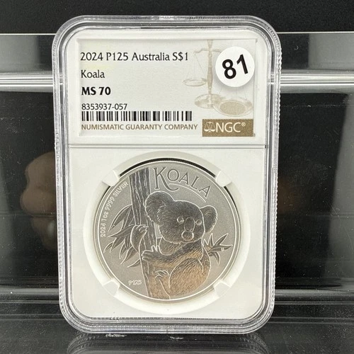 2024-P Australia Koala $1 1oz Silver Coin NGC MS70 NR