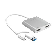 USB-C to Dual HDMI Multi-Monitor Adapter with USB Type-A convertor  4K  2K ...