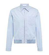 Prada Cotton Applique Shirt in Baby Blue
