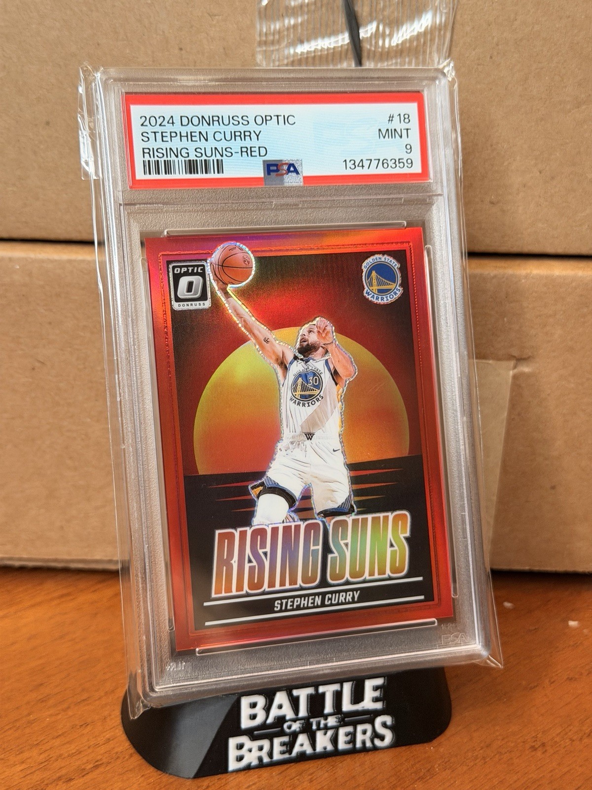 2024 Donruss Optic Stephen Curry Rising Suns - Red Number Match 30/99 Mint 9
