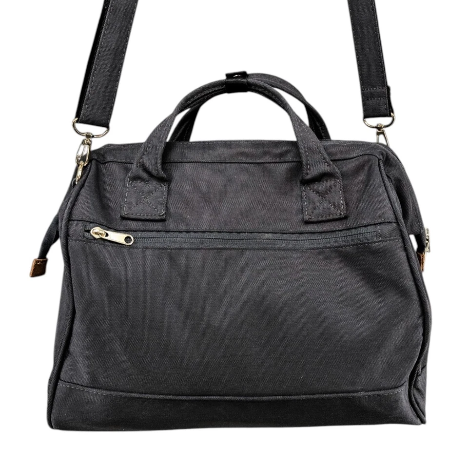 Bolso Bandolera de Viaje Anello Carrot Company para Mujer Negro de Lona 13" Foto 4 de 4