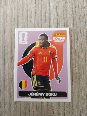 Panini FIFA WM 2026 Extra Sticker Jeremy Doku Regular Lila Base Belgien  Set 