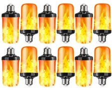12 Pcs Flickering Light Bulbs 4 Modes LED Flame Light Bulbs with Flickering E...