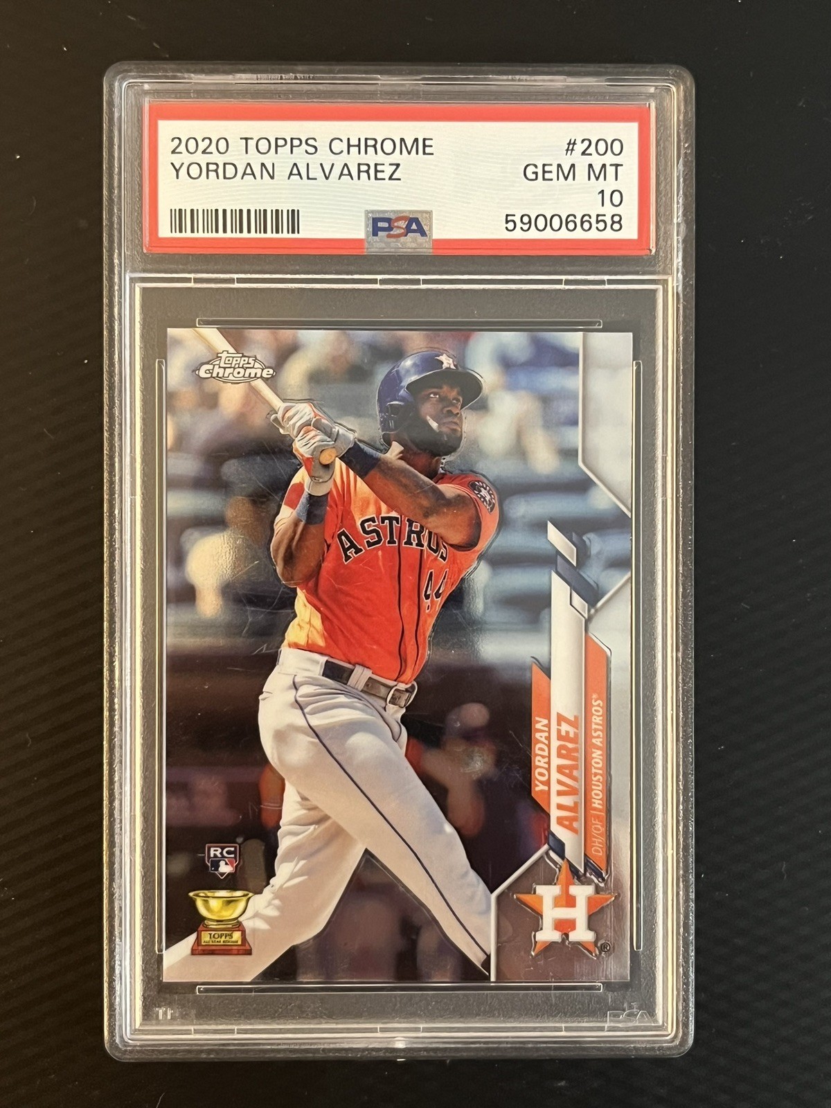 2020 Topps Chrome Yordan Alvarez #200 PSA 10 (RC) Rookie Houston Astros MVP view 1
