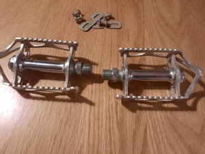 Pédales Lyotard Chromées Vintage – 9/16 Pouce – Pour Vélo De Route, Argent