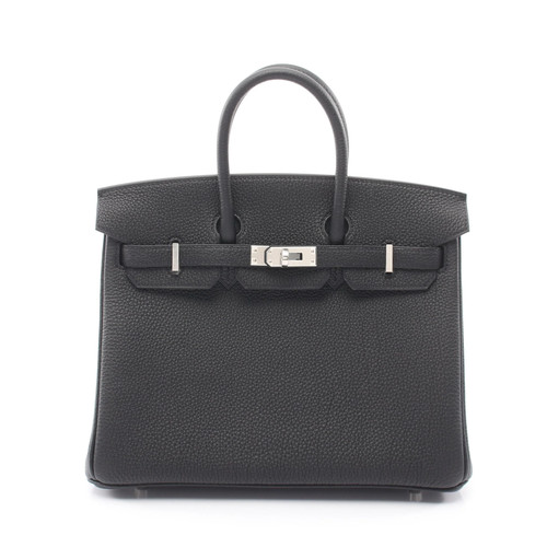 Hermes Birkin 25 Handbag Black Leather #RCB9269