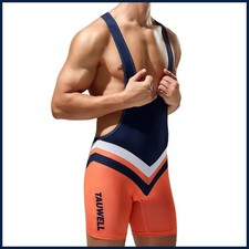 Bodysuit Men Sports Gym Undershirts Vest Underwear Boxers Wrestling
