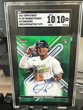2022 Topps Finest - Finest Autographs Wander Franco #FA-WF Green Refractor /99