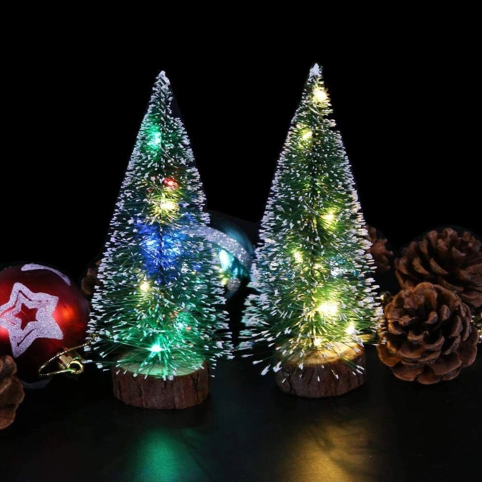 Mini-Weihnachtsbaum mit LED-Lichtern Xmas Home Tabletop Decor Tannenbaum - Bild 3 von 4