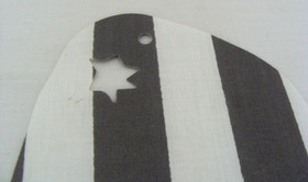 Lego Sail From 6289/6290 Red Beard Runner Gray & White Stripes Cannonball Holes