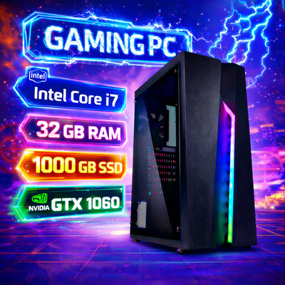 PC Gaming Intel i7 4770 3,9 GHZ MAX  GTX 1060  32 GB RAM 1000 GB