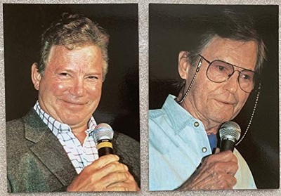 Vintage 1997 Star Trek TOS Science Fiction Stars Private Set Of 2 Post Cards