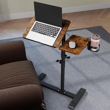 Rolling Table for Laptop Stand, Height and Angle Adjustable Over Bed Table Rich