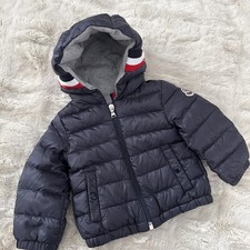 Moncler Baby Puffer Jacket Navy Blue 9-12 Months Authentic Excellent Condition
