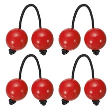 Rhythm African Shaker Kashaka with Black Rope for Party 4 Pack, Red 
