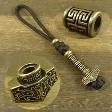 550 paracord Solid Brass paracord beads knife lanyard bead LH167