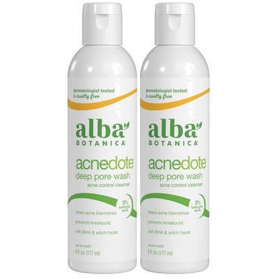 Acnedote Maximum Strength Deep Pore Wash, 6 oz x 2
