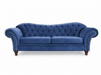 Klassisches Blaues 2-Sitzer-Sofa Gestepptes Sofa Wohnzimmersofas Chesterfield