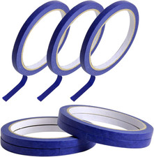 6 Pack 0.27 Inch Blue Painters Tape,Easy Removal Thin Narrow Finishing Masking T