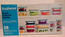 Snapware 38-Piece Plastic Food Storage Container Set BPA Free Airtight Lids New