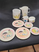 Vintage Sesame Street Aladdin Dish Set Bert Ernie Big Bird 1970s