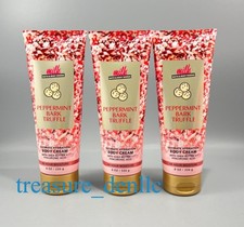 Bath Body Works Milk Bar PEPPERMINT BARK TRUFFLE Body Cream Set of 3 New