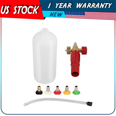 #ad 1 4quot; 5 Nozzle Tips Heavy Duty Foam Cannon Professional Car Wash Pressure Washer $18.80