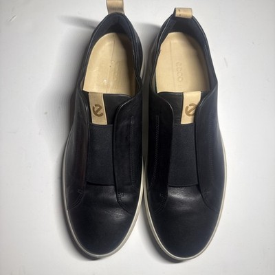Ecco men's soft 8 Slip On Sneaker , Black/powder LX Size 13 US EU 47