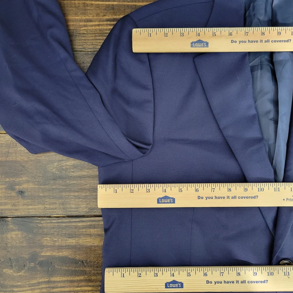 Abrigo Blazer Deportivo Para Hombre Peter Millar Dos Botones Azul Marino Lana Talla 44S Foto 2 de 4