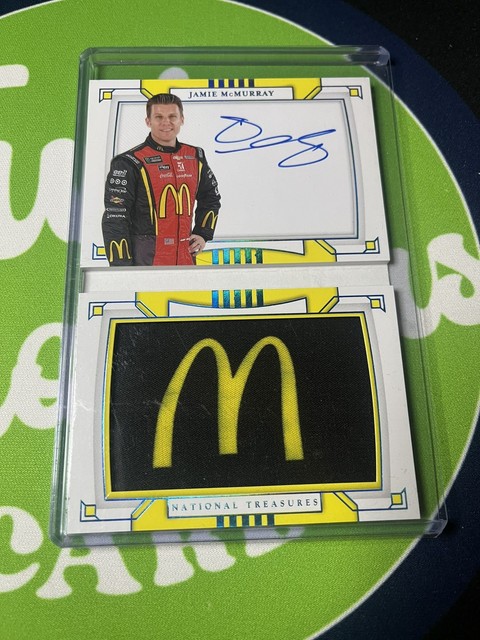2022 National Treasures Jamie McMurray 1/1 Booklet Autogramm McDonalds