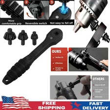 2 in 1 Drill Chuck Ratchet Two-head Spanner Key Drill Chuck Ratchet Wrench Tool