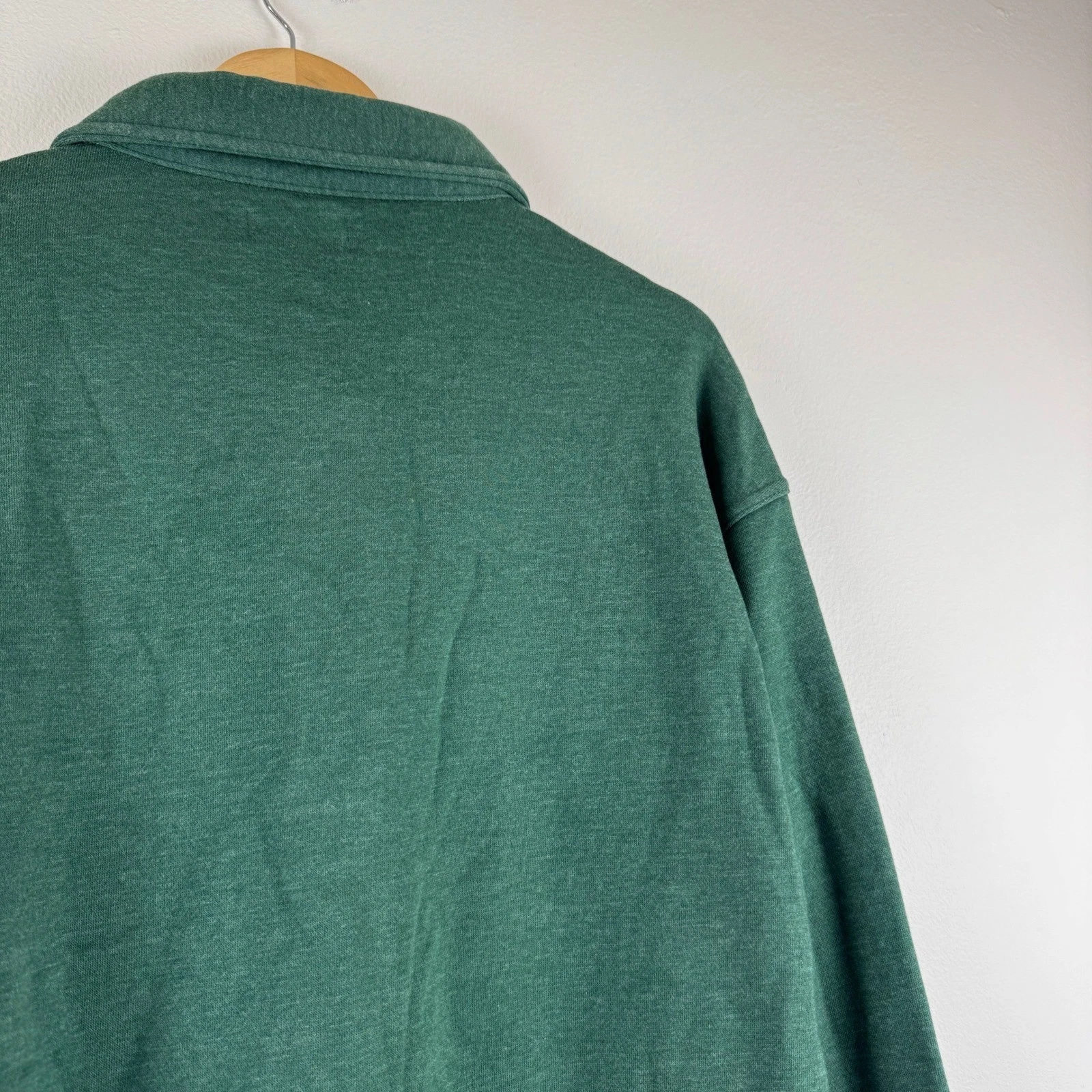 Lazer Mens Deep Emerald Green Fleece Shacket Button Front ML71219 New L image 14